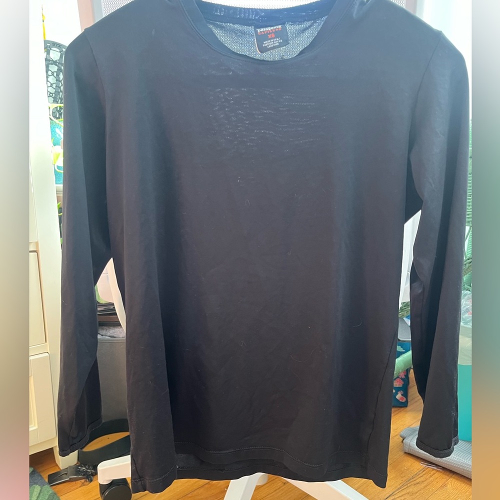 Patagonia Womens Capilene Black Long Sleeve Tee